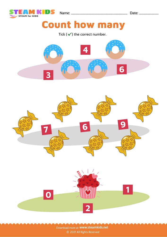 Đếm và tô màu - B2