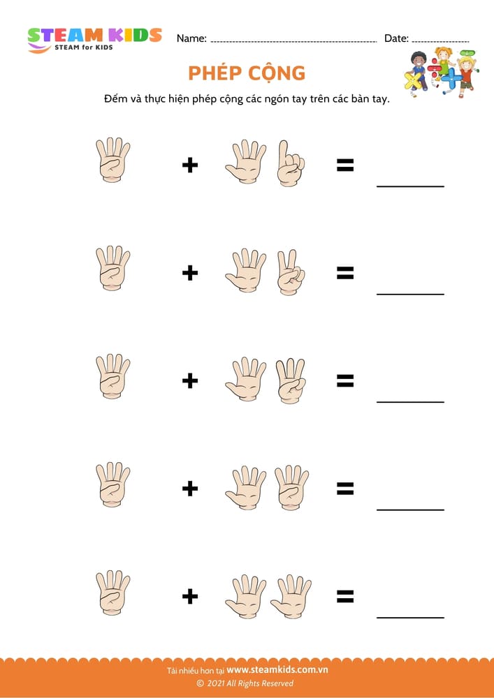 Cộng bằng ngón tay - B7