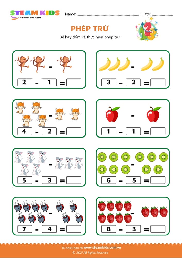 Thực hiện phép trừ - B11