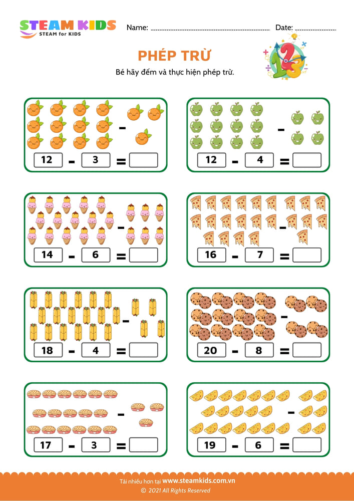 Thực hiện phép trừ - B11