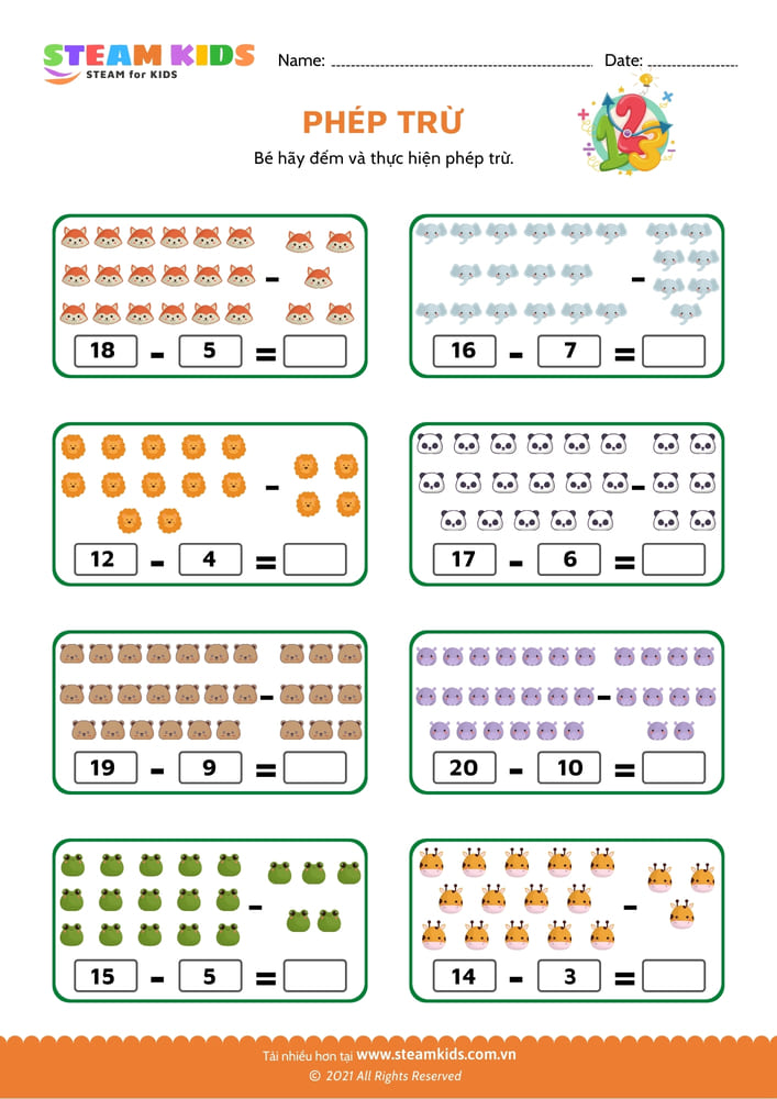 Thực hiện phép trừ - B11