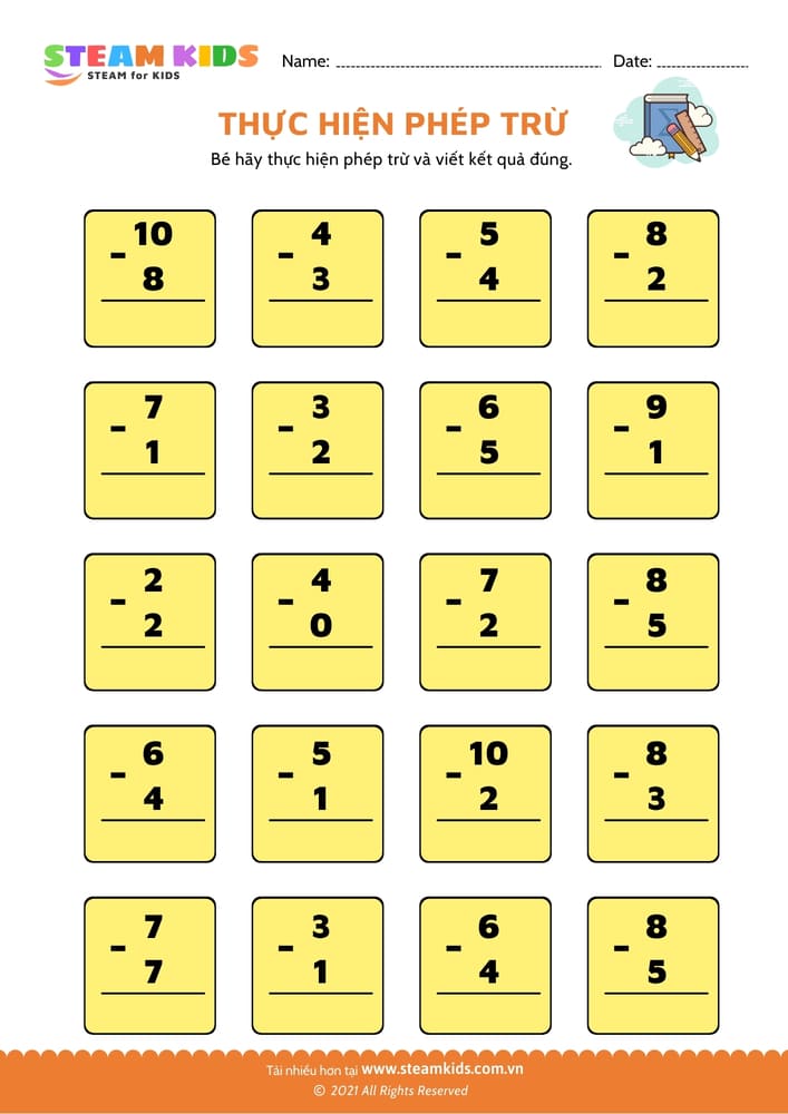 Thực hiện phép trừ - B11