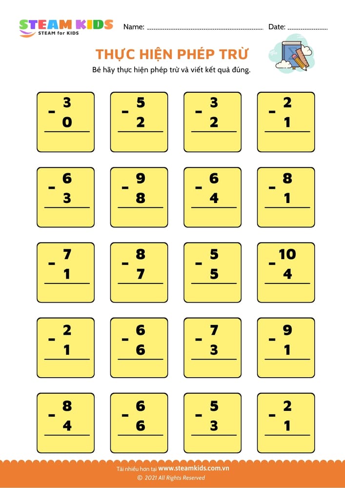 Thực hiện phép trừ - B11