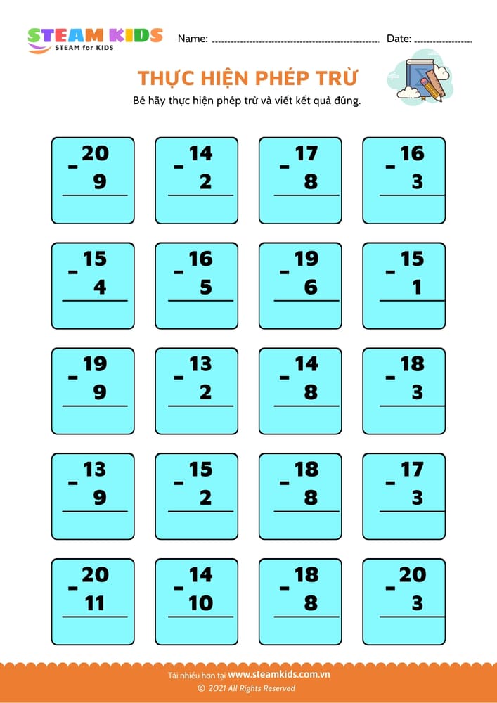 Thực hiện phép trừ - B23