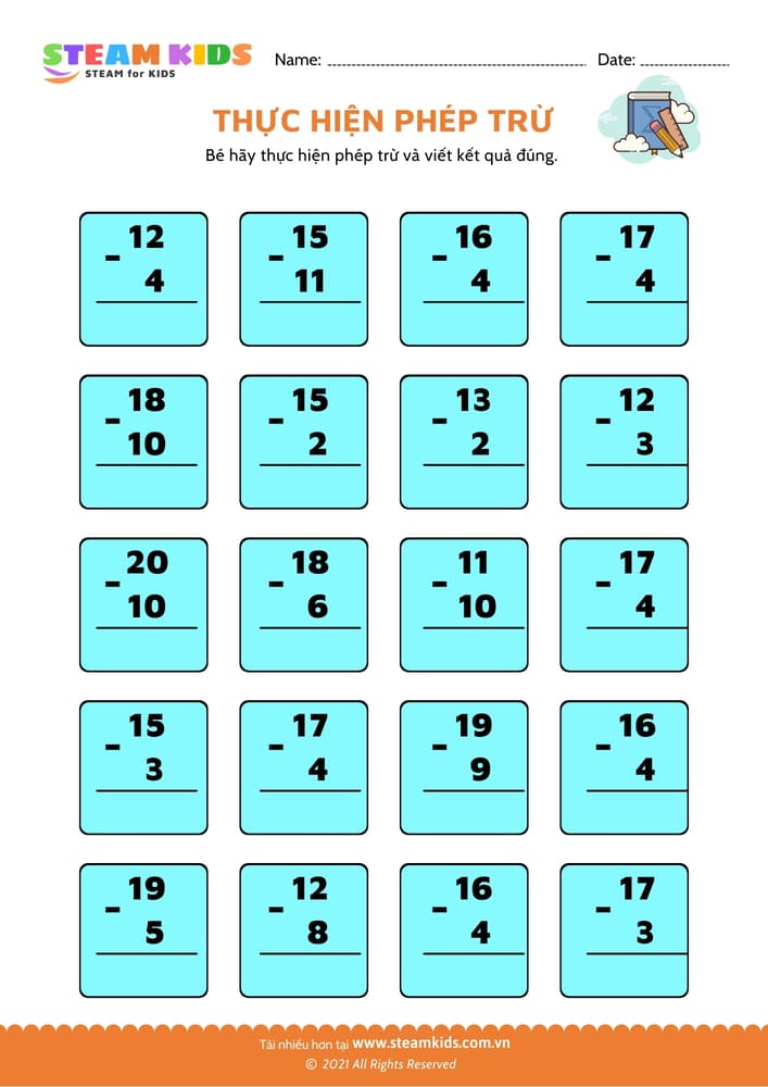 Thực hiện phép trừ - B23