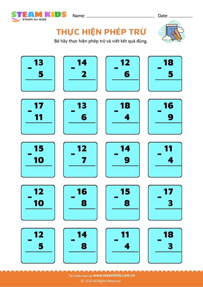 Thực hiện phép trừ - B23