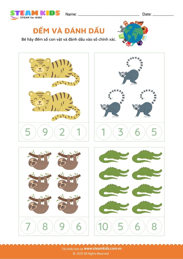 Đếm và đánh dấu - B9