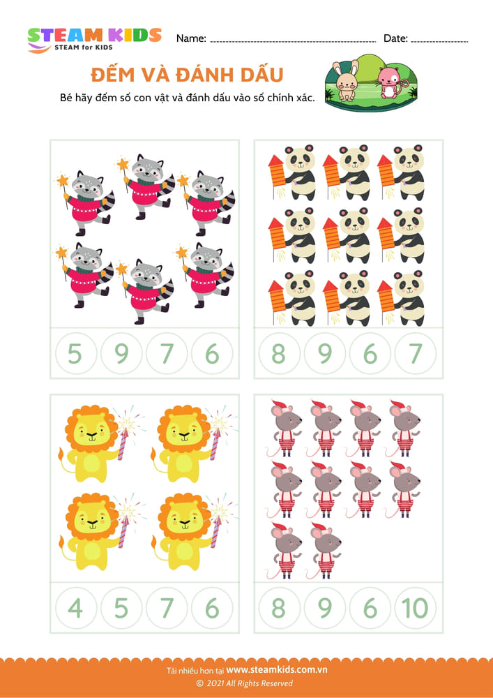 Đếm và đánh dấu - B17