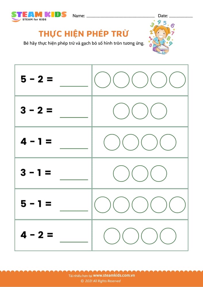 Thực hiện phép trừ - B42