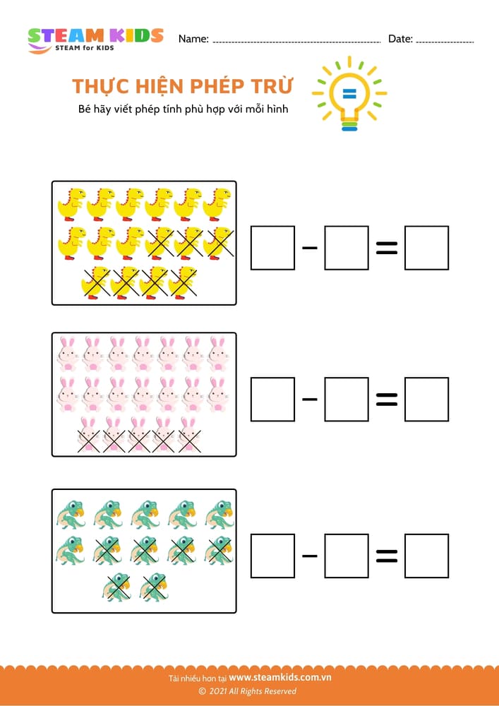 Thực hiện phép trừ - B48