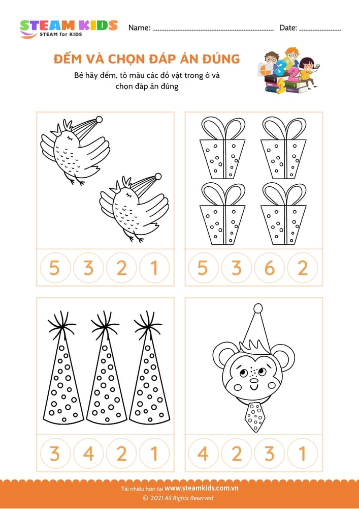 Đếm và viết số - B17