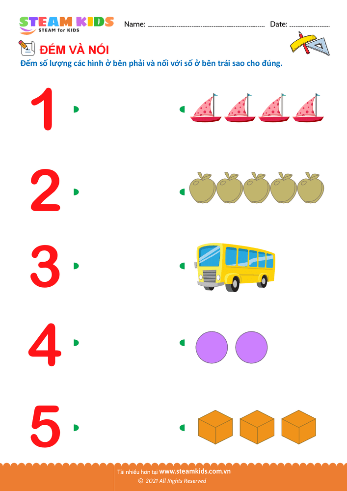 Đếm và nối - B13