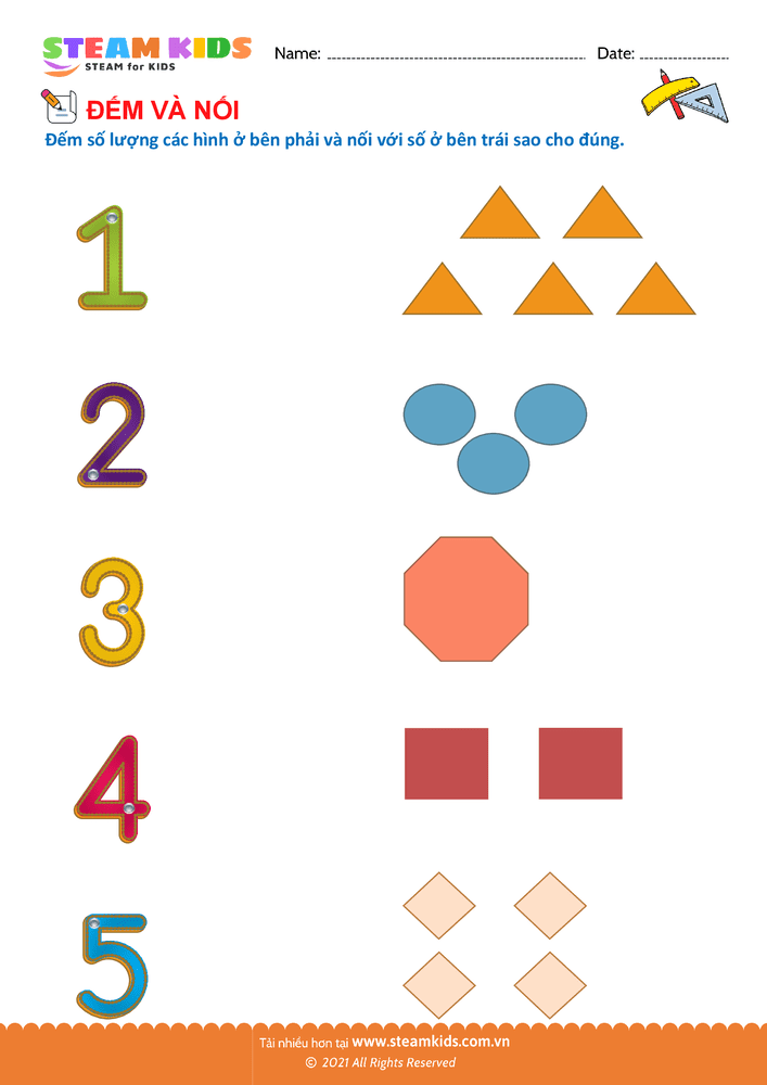 Đếm và nối - B13