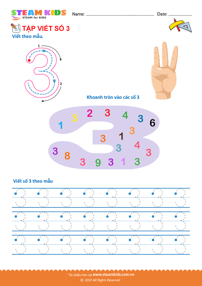 Tập viết chữ số - B37