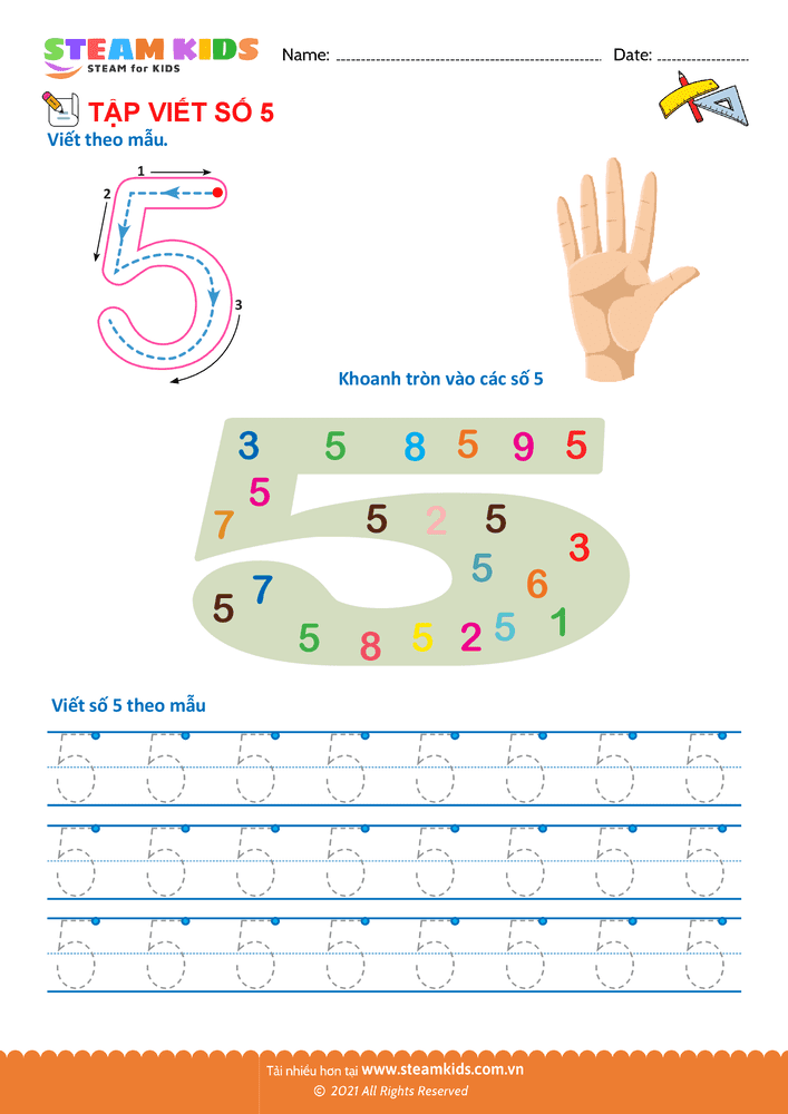 Tập viết chữ số - B37