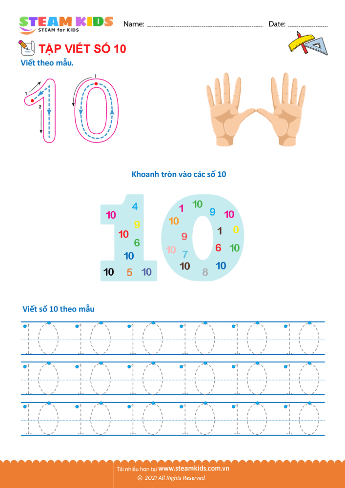Tập viết chữ số - B37