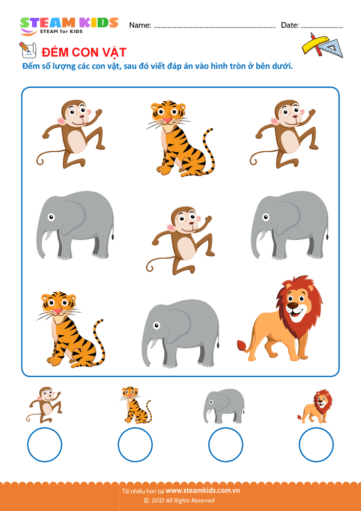 Tô màu các hình - B1