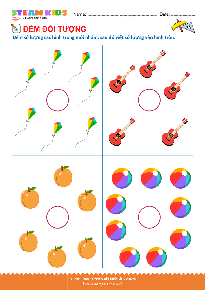 Đếm và nối - B1