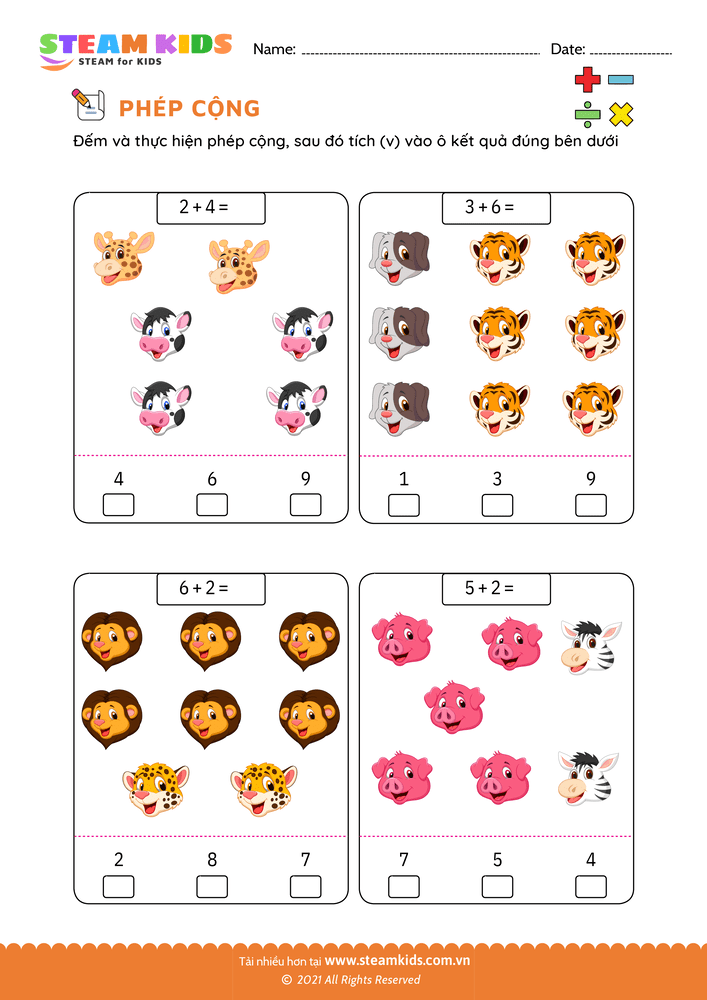 Cộng phạm vi 10 - B17