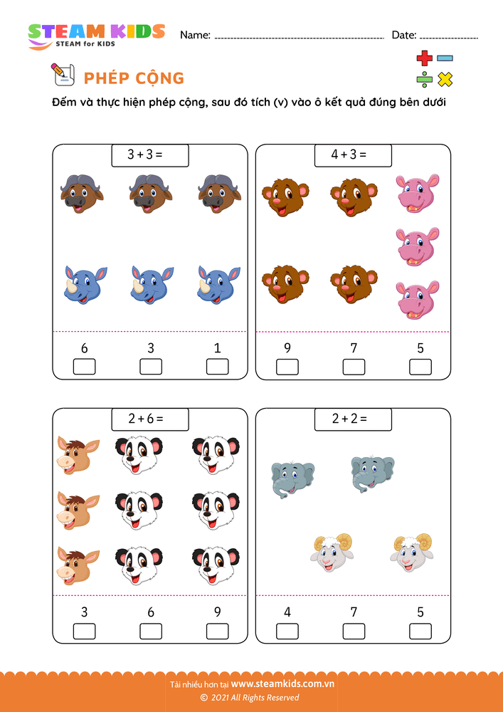 Cộng phạm vi 10 - B17