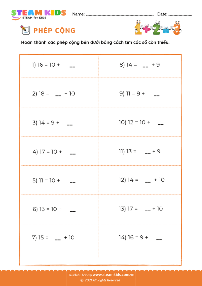 Cộng phạm vi 20 - B6