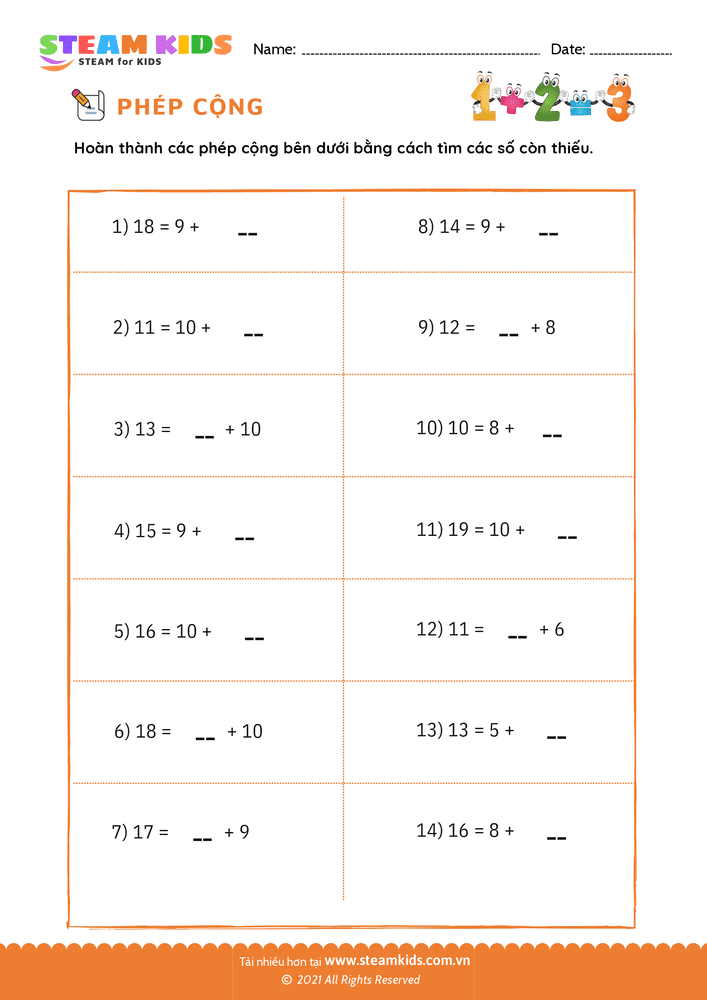Cộng phạm vi 20 - B6