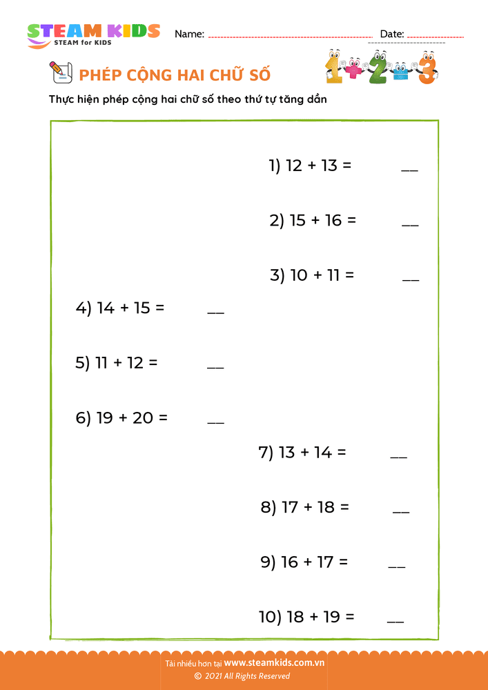 Phép cộng 2 số - B33