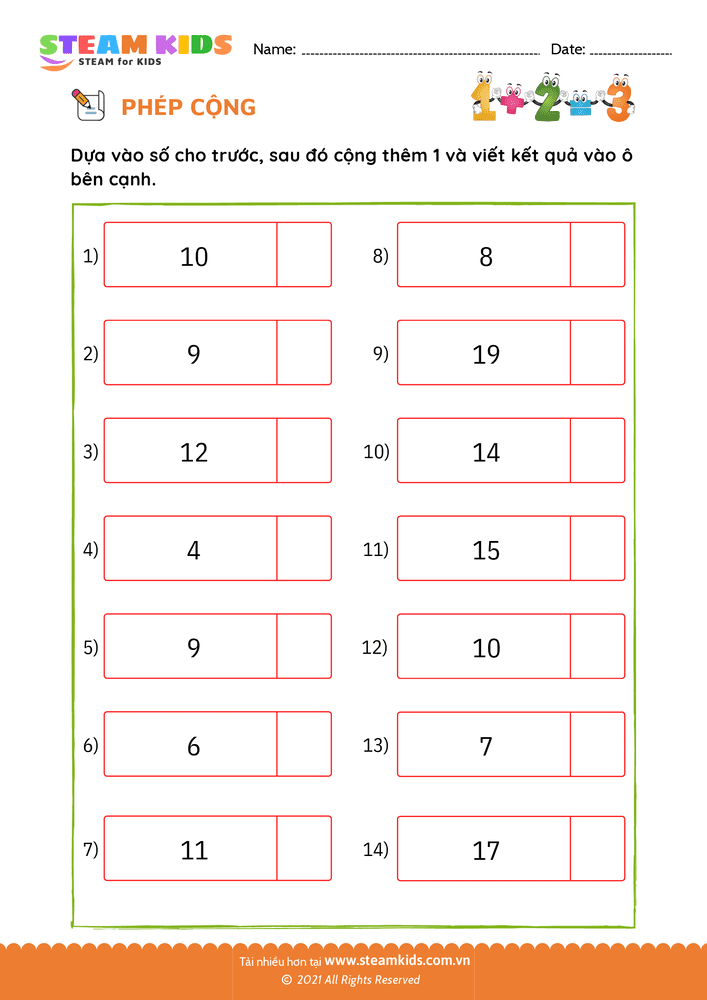 Cộng thêm một - B15