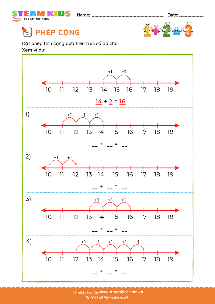 Đếm và nối - B1