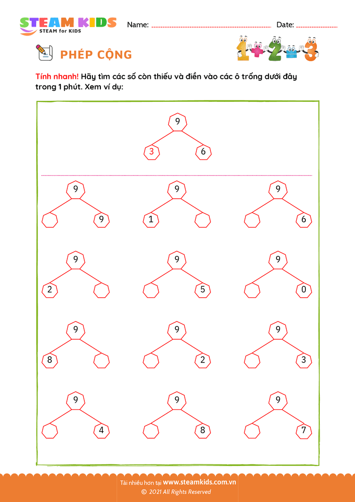 Tìm số còn thiếu - B35