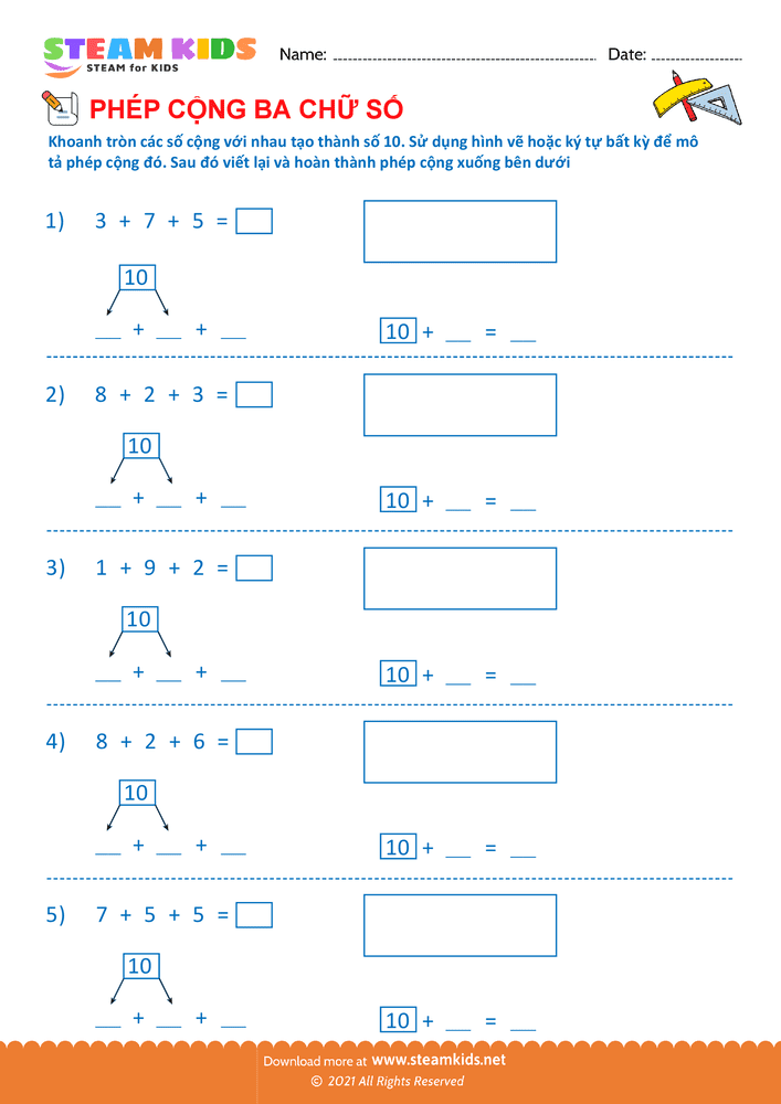 Phép cộng 3 số - B29
