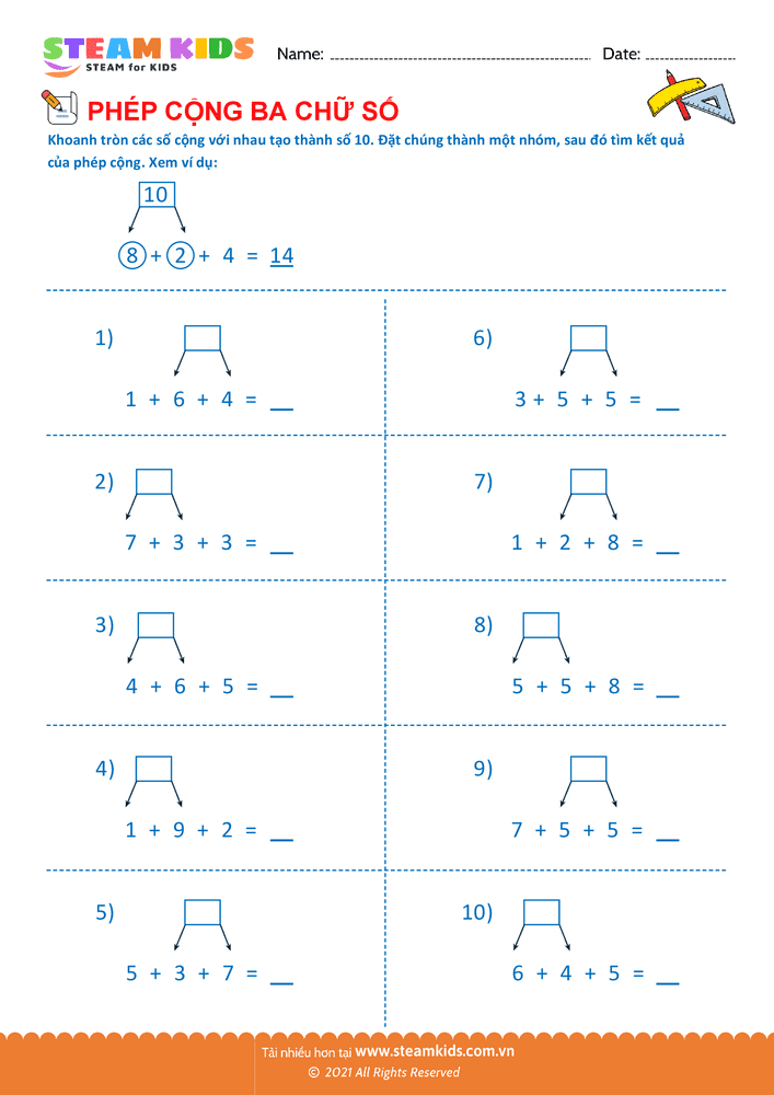 Phép cộng 3 số - B29