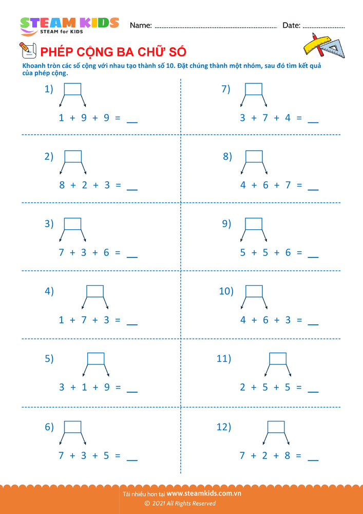 Phép cộng 3 số - B29