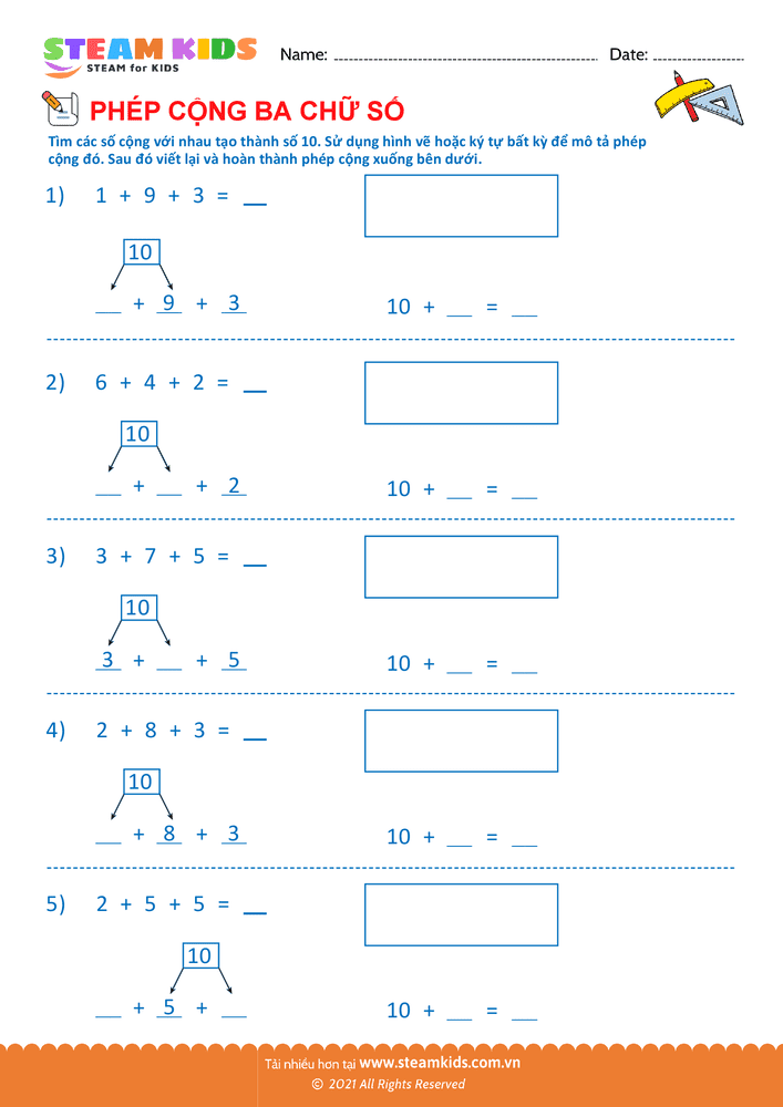 Phép cộng 3 số - B29