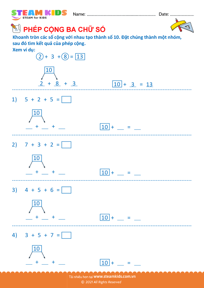 Phép cộng 3 số - B29