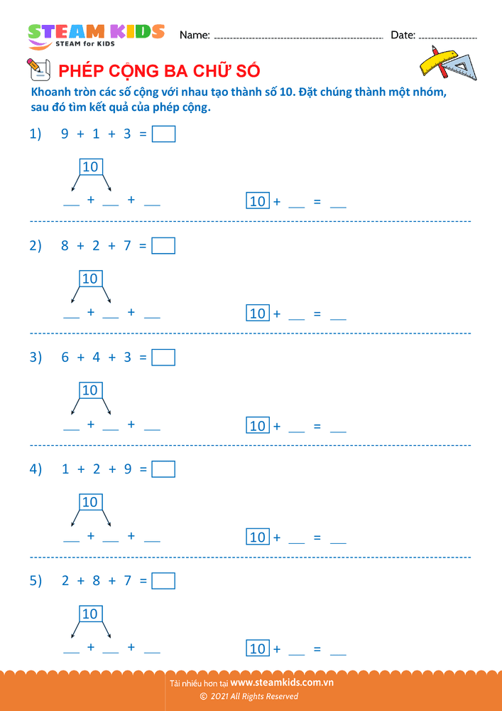 Phép cộng 3 số - B29