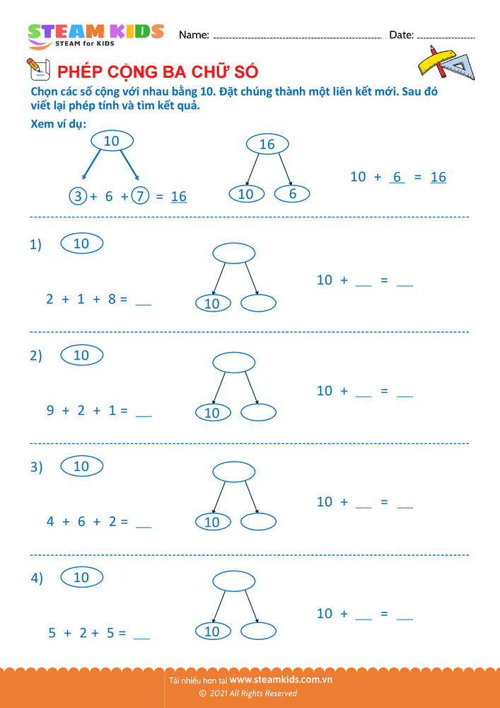 Phép cộng 3 số - B53
