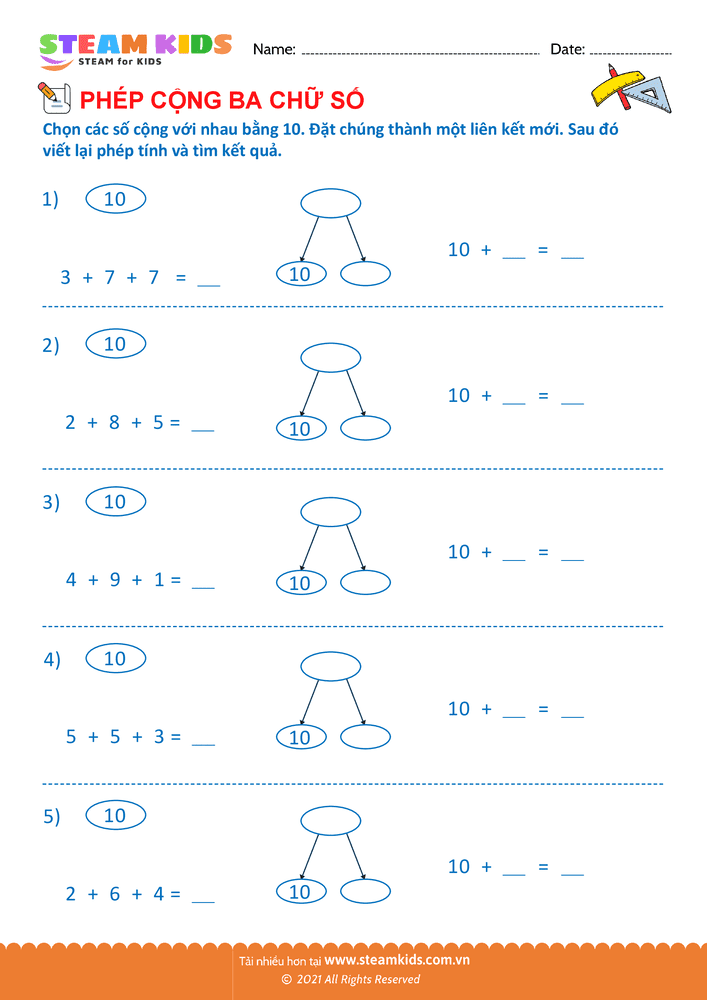 Phép cộng 3 số - B53