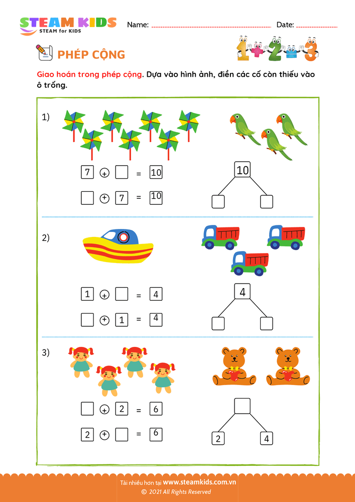 Phép cộng giao hoán - B30