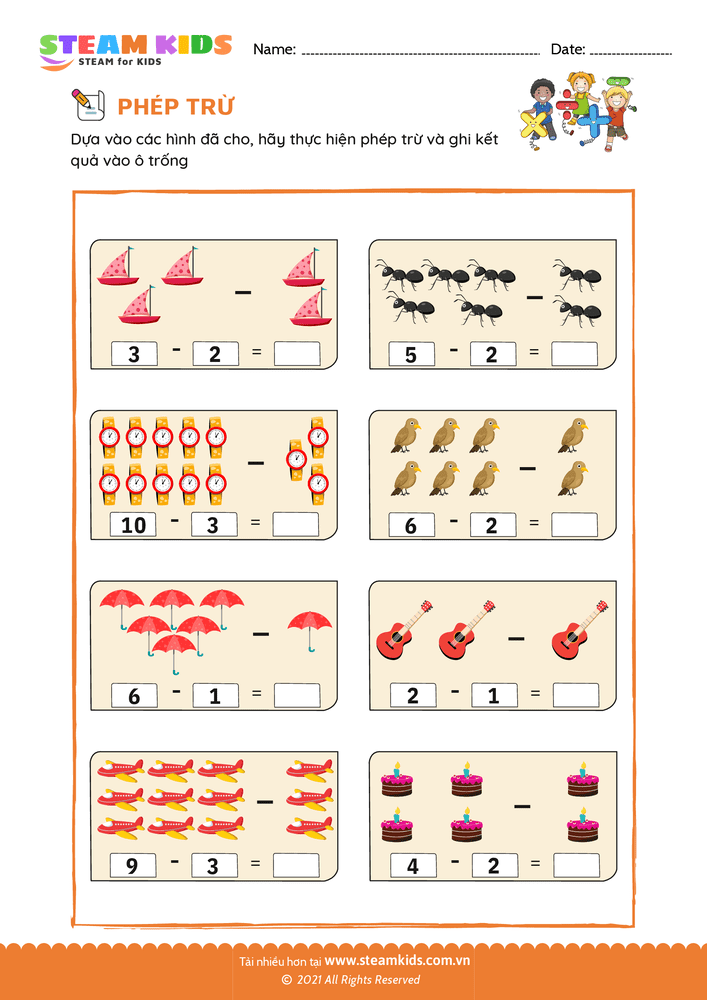 Trừ phạm vi 10 - B7