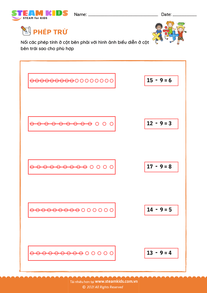 Trừ phạm vi 10 - B1