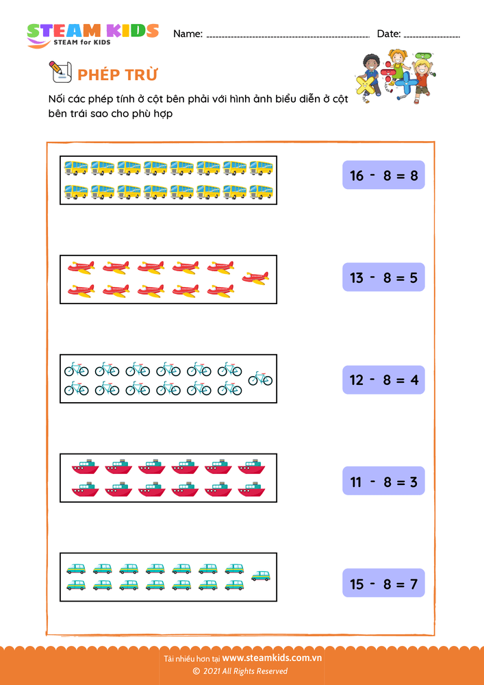 Trừ và nối - B33