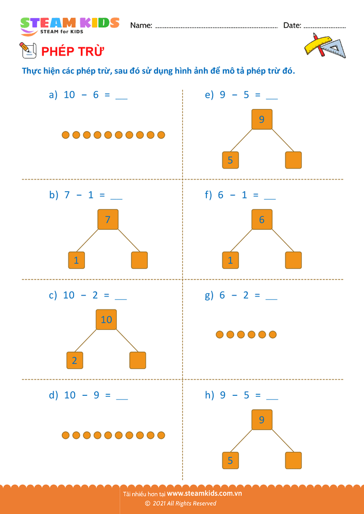 Trừ phạm vi 10 - B18