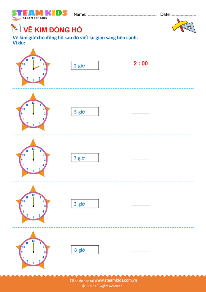 Chọn giờ đúng - B1