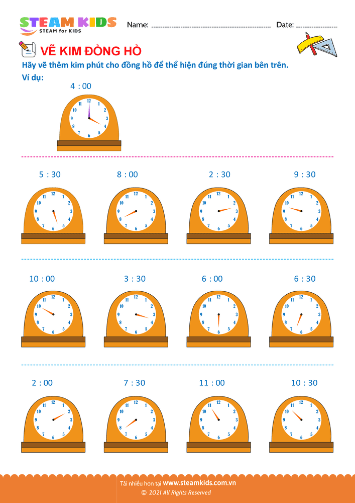 Nhận biết thời gian - B11