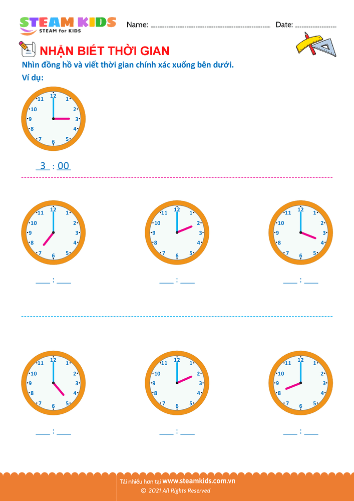 Nhận biết thời gian - B1