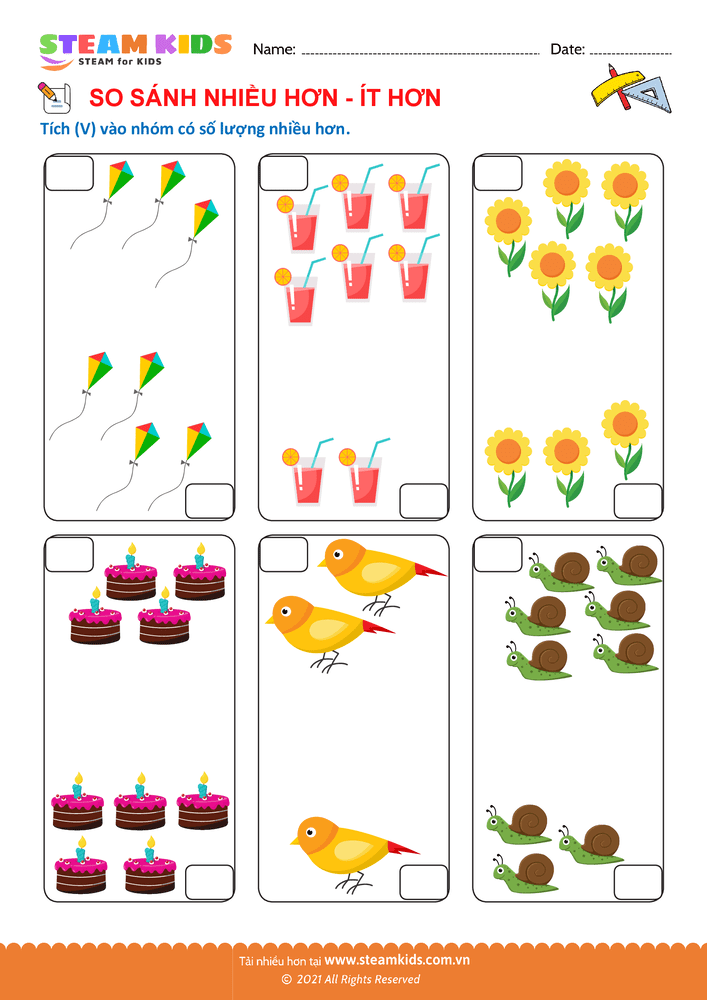 So sánh Nhiều - Ít - B29