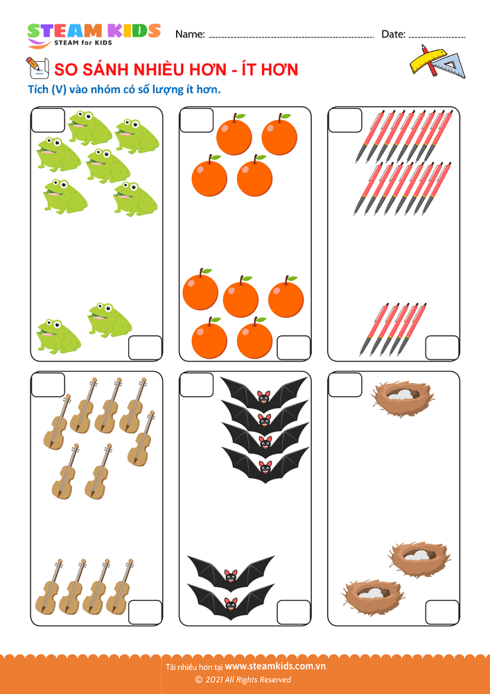 So sánh Nhiều - Ít - B29