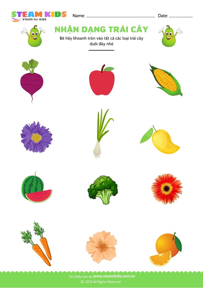 Nhận biết trái cây - B7