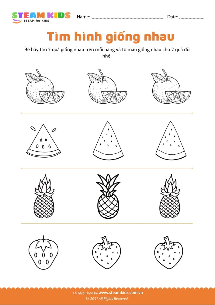 Tìm hình giống nhau - B5